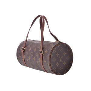 Louis Vuitton Brown Papillon Leather Monogram Handbag